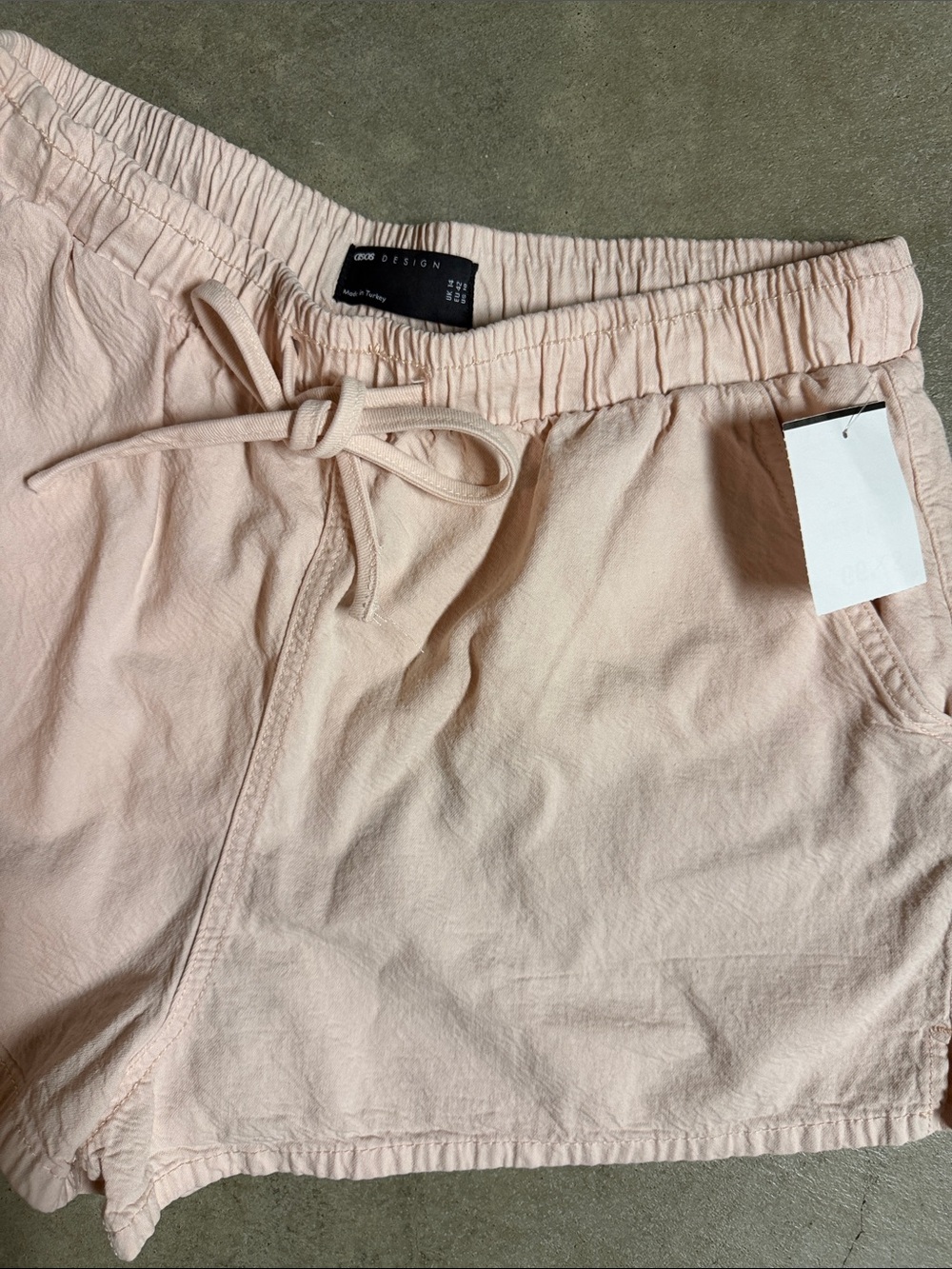 ASOS 100% cotton- Design Peach Drawstring Women’s Shorts